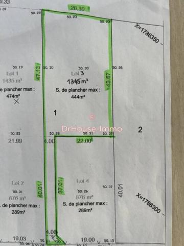 Terrain à vendre de 1 345 m²