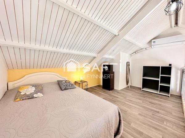 T2 + Mezzanine plage Pointe-Marin à pied