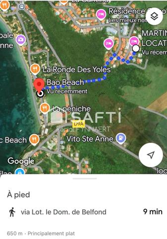 T2 + Mezzanine plage Pointe-Marin à pied