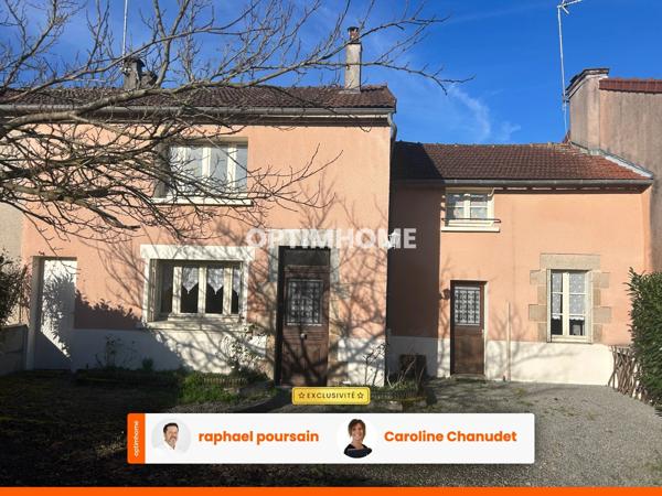 Maison de 75 m2 avec garage et jardin.