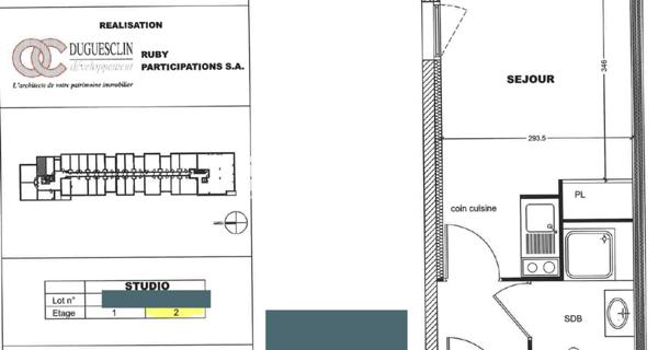 À vendre Studio 19.3 m² - Bourg-en-bresse 01000