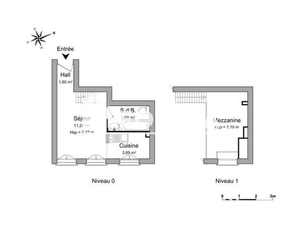 Location Studio 20.4 m² - 32 RUE DE BOURGOGNE Lille 59800