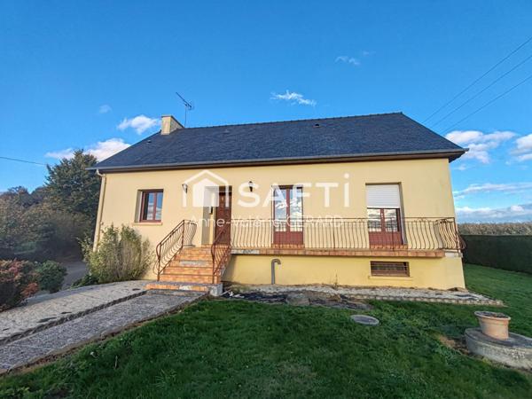 Pavillon 89m² avec grand bâtiment de stockage