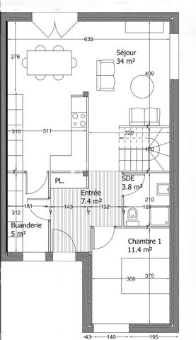 Maison contemporaine de 2016 - 114m2 habitable - 4 chambres - DPE A Ploufragan (22440)
