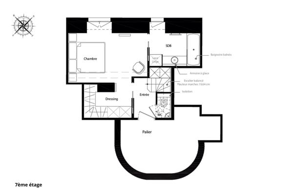 Appartement T3 à vendre  3 pièces - 60 m2 PARIS - 75006