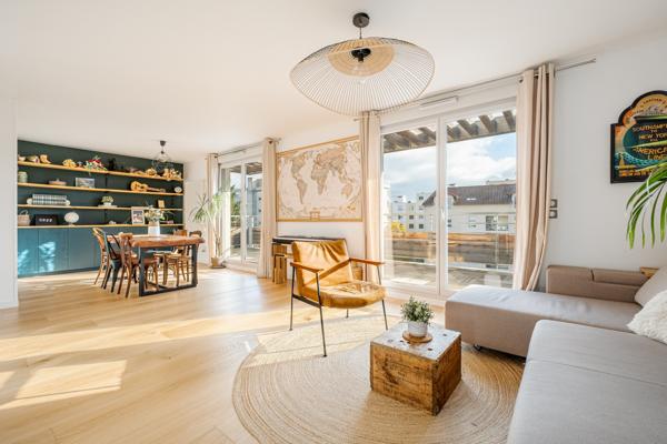 Appartement meublé en dernier étage avec terrasses