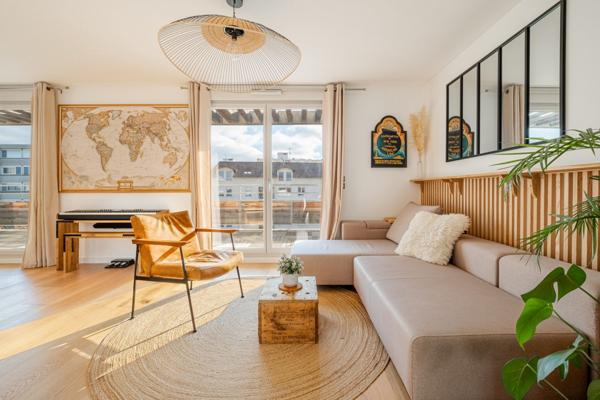 Appartement meublé en dernier étage avec terrasses