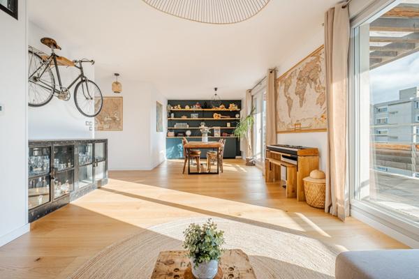 Appartement meublé en dernier étage avec terrasses