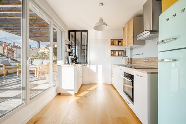 Appartement meublé en dernier étage avec terrasses