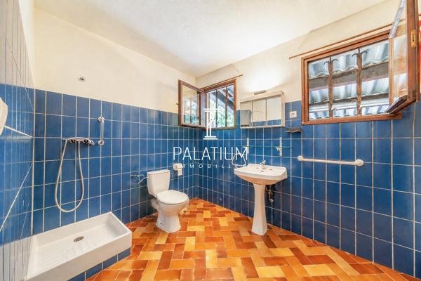 Maison de plain-pied avec jardin arboré et 3 appartements