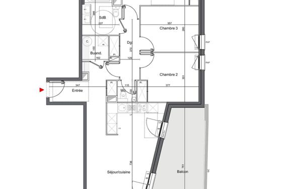 Appartement à vendre    4 pièces • 90,81 m2 Mérignac