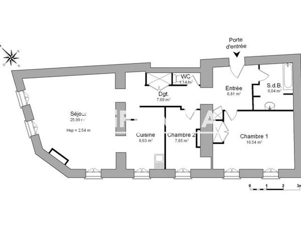 Location Appartement 3 pièces 81.09 m² - 3E ETAGE - DROITE Niort 79000