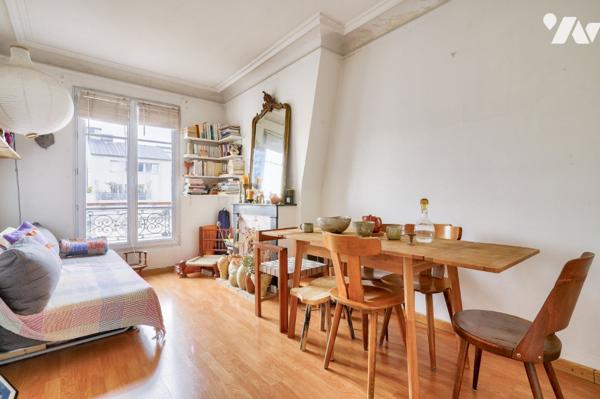 Paris 20, Gambetta : appartement 2 pièces 33.60 m2 + parking