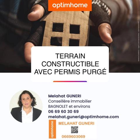 Terrain constructible avec Permis de construire à vendre de 156m2 à Bagnolet limite Les Lilas 460 000€