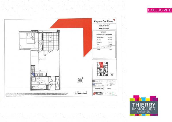 Appartement 2 pièces - 44400 Rezé -  Rezé