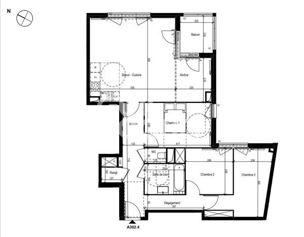 Appartement Stains 4 pièce(s) 86.03 m2