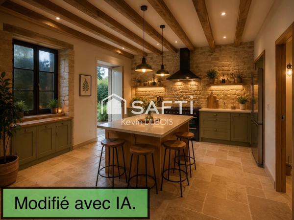 Maison et grange à réhabiliter.
