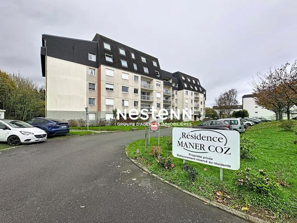 KERDREZEC - Quimper Sud - Grand Type 2 de 66m² - Balcon - ASCENSEUR - Stationnement privatif