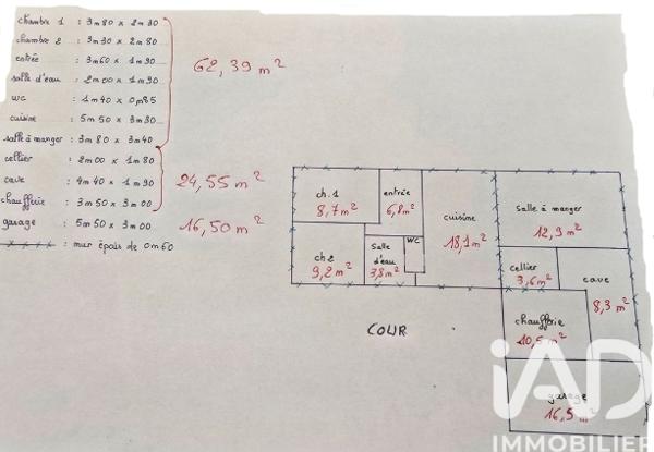 Maison à vendre 3 pièces 66 m² La Suze-sur-Sarthe