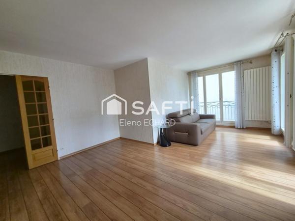 Appartement 3 pièces de 65 m² avec balcons, box fermé et cave – À seulement 5 minutes de la gare