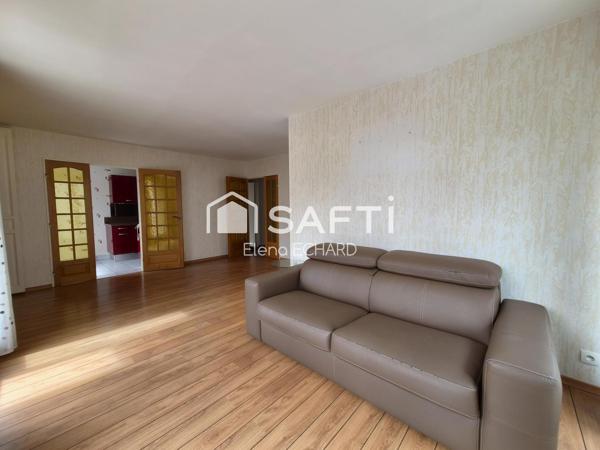Appartement 3 pièces de 65 m² avec balcons, box fermé et cave – À seulement 5 minutes de la gare