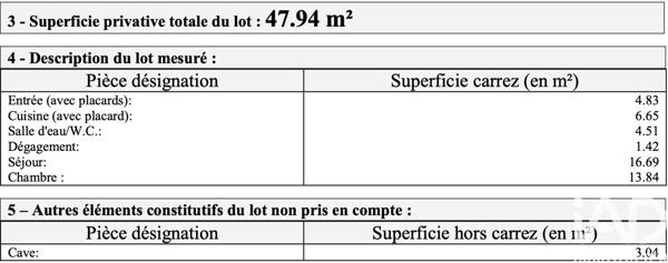 Appartement à vendre 2 pièces 48 m² Saint-Mandé