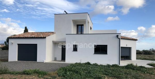 Villa architecte à vendre 6 pièces proche de CARCASSONNE (11) 186,80m2 habitable sur terrain de 1926m2