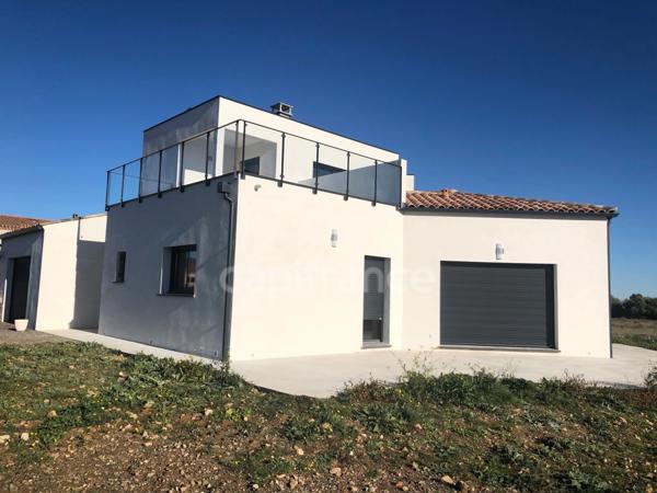 Villa architecte à vendre 6 pièces proche de CARCASSONNE (11) 186,80m2 habitable sur terrain de 1926m2