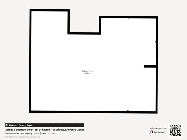 SAINT ETIENNE (42) - Plateau brut à aménager dans petite copropriété, rue Désiré Claude