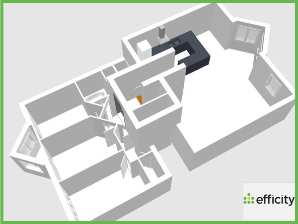 Appartement 4 pièces - 83 m² Exclusivité efficity