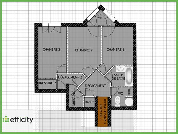 Appartement 4 pièces - 83 m² Exclusivité efficity