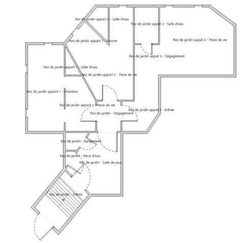 Appartement à vendre à AIX LES BAINS (73) composé de 3 studios, d'une salle commune et accès à la piscine.