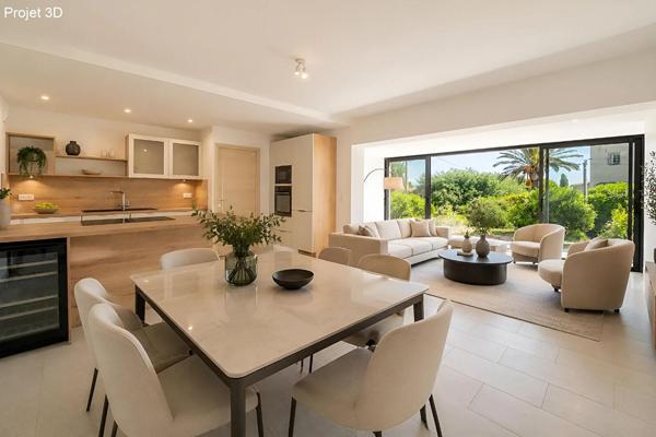 Appartement esprit maison avec terrasse, piscine et vue mer partielle