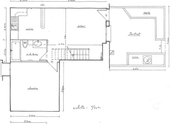 Appartement duplex avec jardinet à Thomery, à 5 km de Fontainebleau.