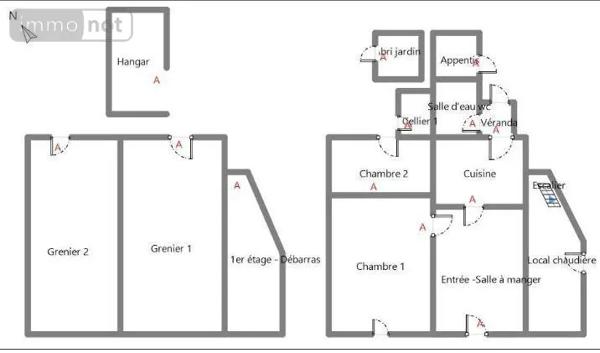 Achat - Maison | Maison de ville Écueillé 36240 4 pièces 71 m 2 601 m 2