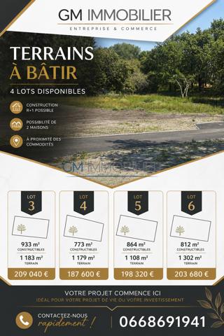 À VENDRE – Terrains d’Exception Proches de la Mer