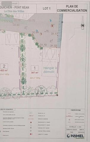 Achat - Terrain à bâtir Guichen 35580 387 m 2 387 m 2