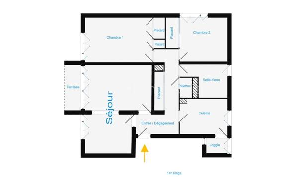 Appartement de 76 m²