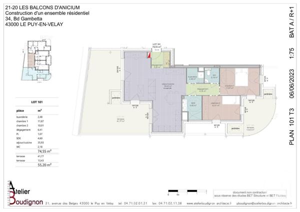 Appartement T4 à vendre  5 pièces - 108,62 m2 LE PUY EN VELAY - 43