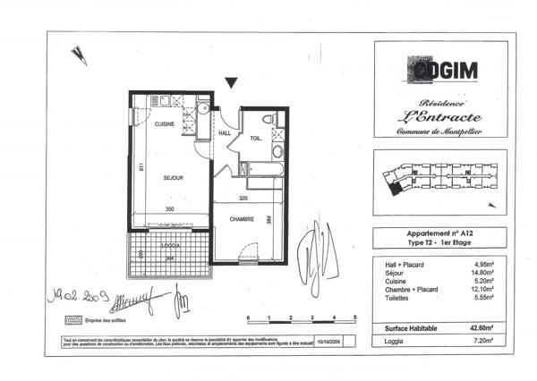 Appartement · Vente Montpellier (34090) 2 pièces · 43m²