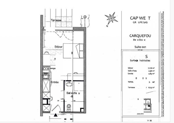 INVESTISSEMENT LOCATIF  CARQUEFOU  Résidence tourisme Cap West Belle Etoile 2  8.08% de rentabilité