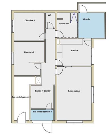 Maison d'environ 177 m²,rénovée, 2 appartements, 8 p. terrain 514 m²