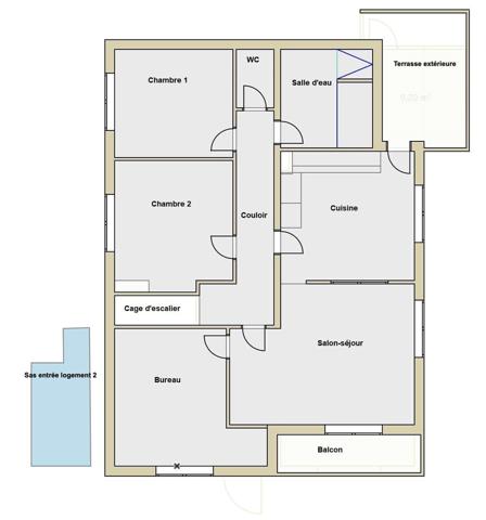 Maison d'environ 177 m²,rénovée, 2 appartements, 8 p. terrain 514 m²