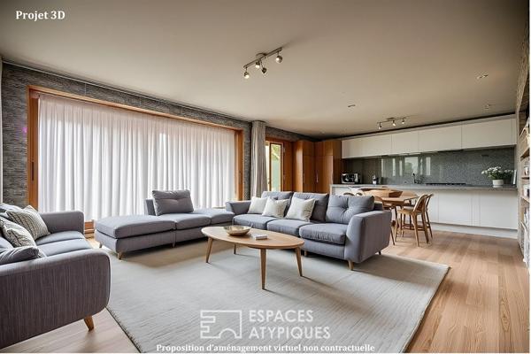 Maison neuve avec jardin et stationnement