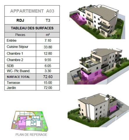 Appartement à vendre 3 pièces 72 m² Fréjus