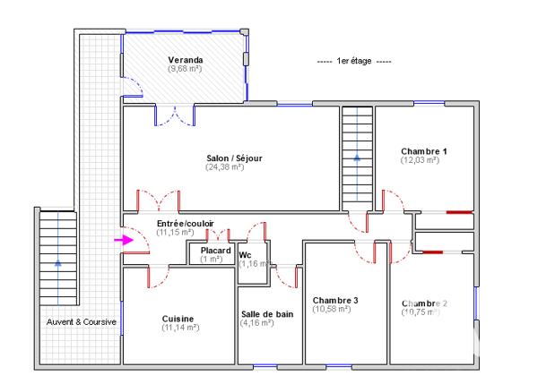 Location maison 4 pièces 86 m² Aureille