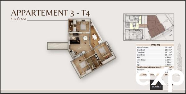 SAINT-DENIS / APPARTEMENT T2 NEUF / STANDING