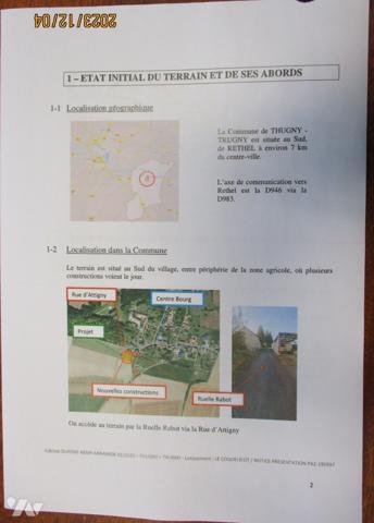 THUGNY  TRUGNY, une parcelle de terrain à bâtir.