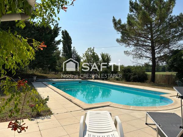Le calme de la campagne, à deux pas de Montauban. Maison d'environ 118 m2 avec plus d'1 hectares de terrain.