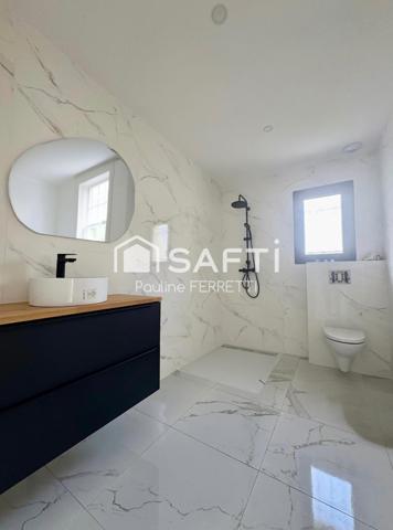 VILLA T4 114m2, 3 FACES, PLAIN PIED AVEC JARDIN 367m2 et GARAGE